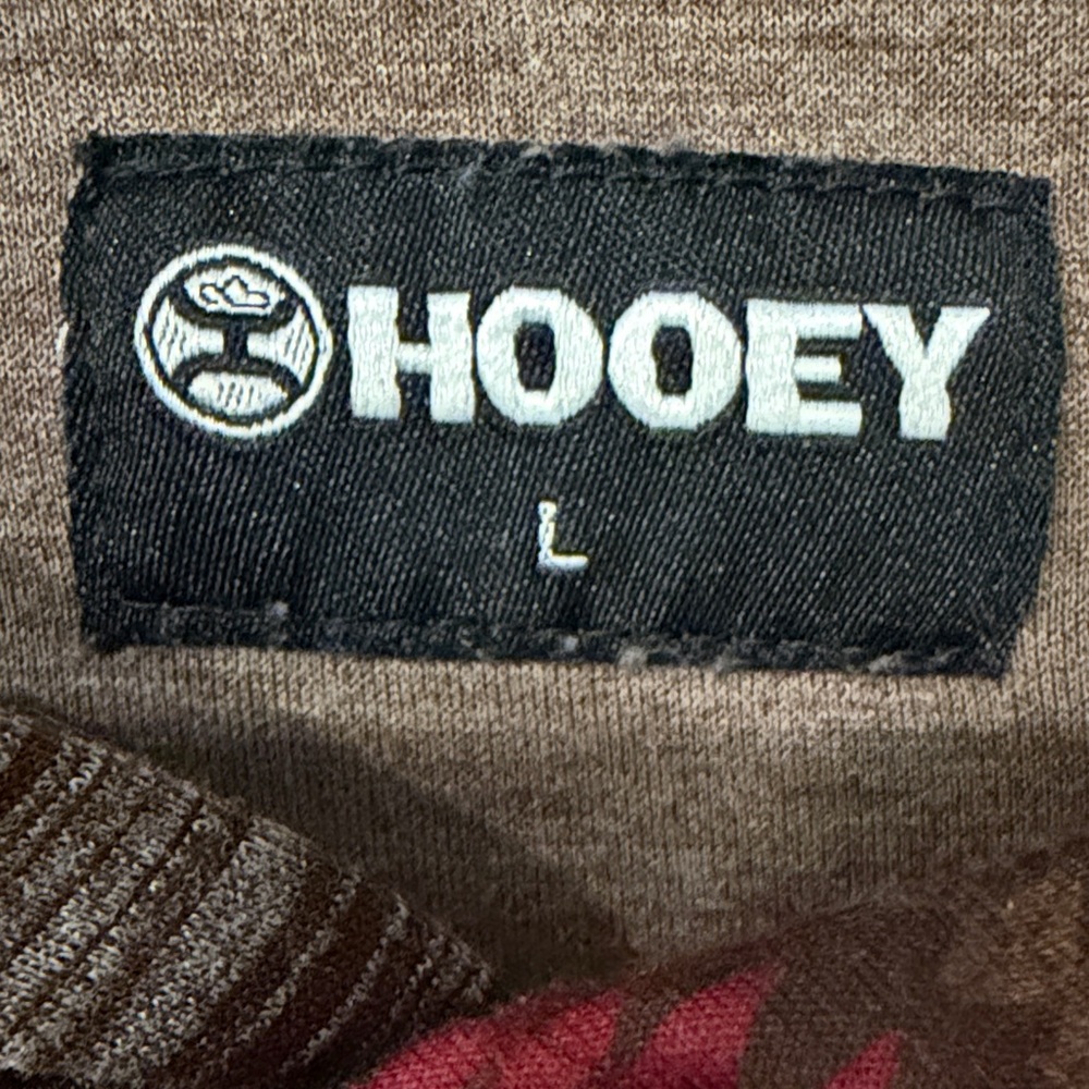 Hooey Striped Brown Hoodie for Men - Picture 2 of 5